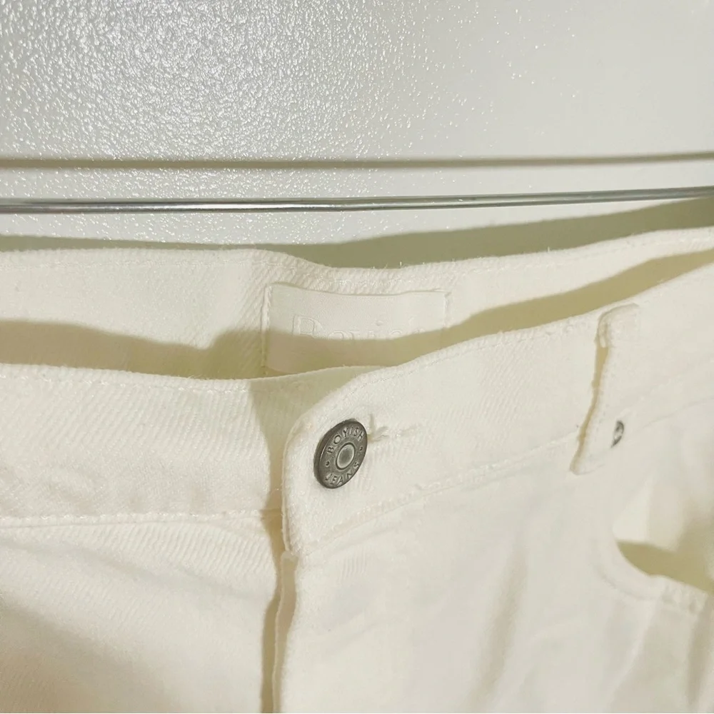NWT Boyish Charley High Rise Rigid Denim Wide Leg Jeans White